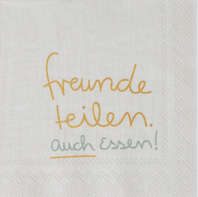 COCKTAILSERVIETTEN &#39;&#39;FREUNDE TEILEN&#39;&#39;