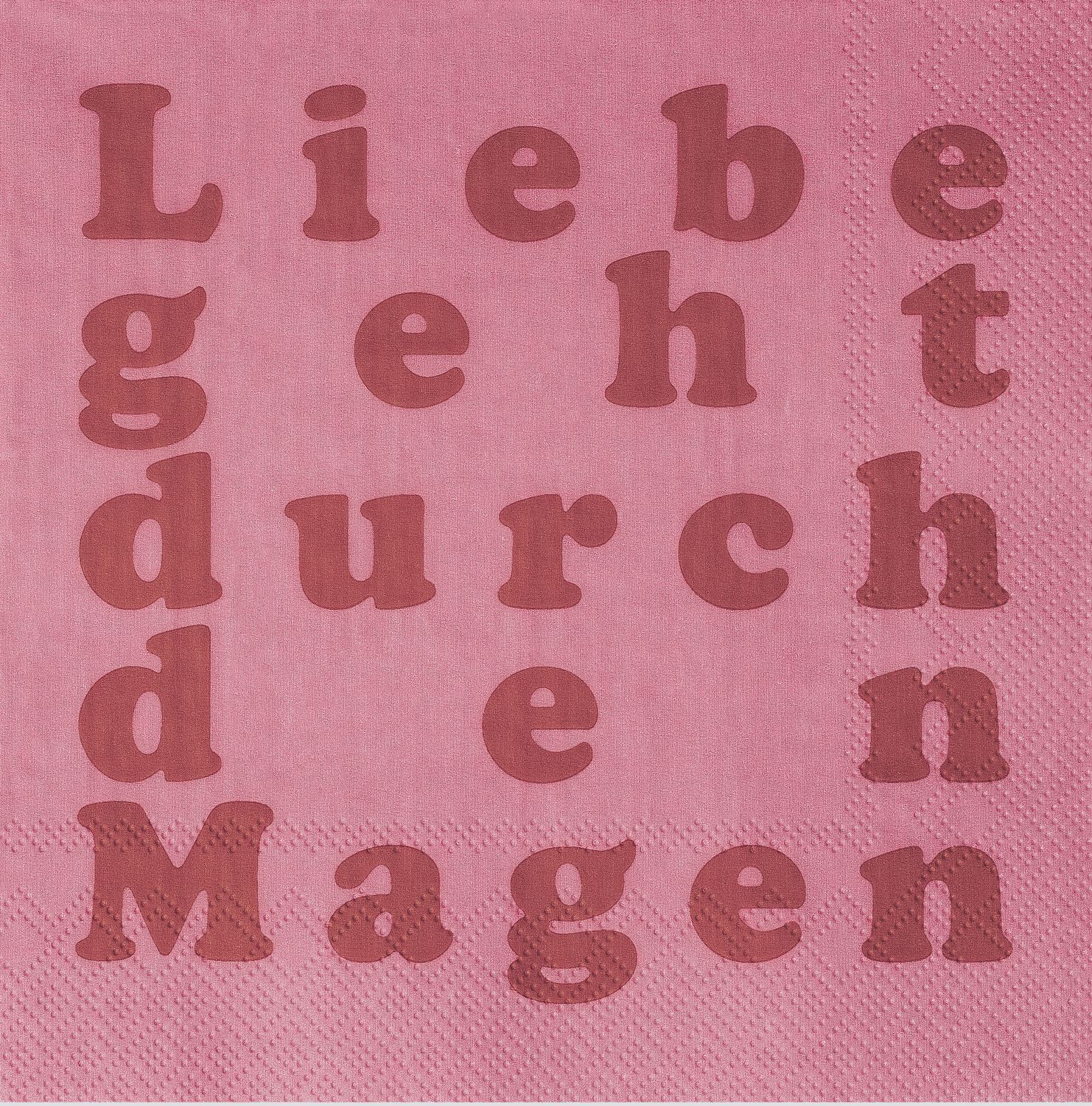 SERVIETTEN &quot;LIEBE GEHT DURCH DEN MAGEN&#39;&#39;