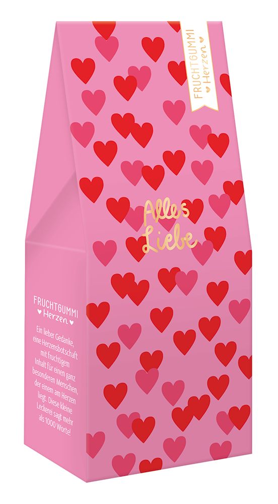 Fruchtgummi-Herzen Alles Liebe