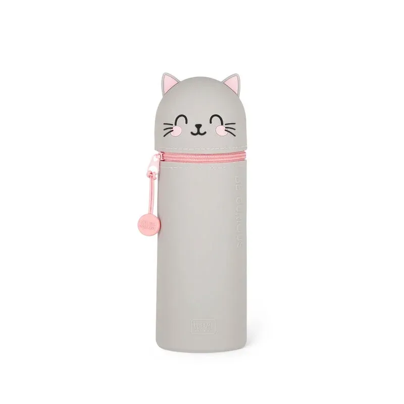 2-in-1-Federmäppchen aus Silikon - Kawaii KITTY