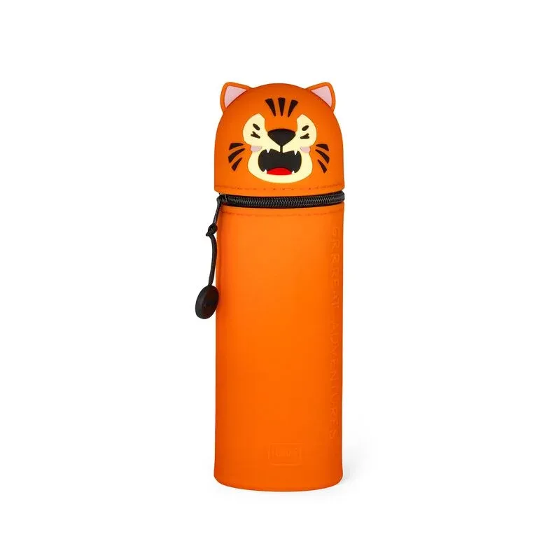 2-in-1-Federmäppchen aus Silikon - Kawaii TIGER