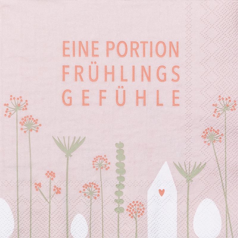 SERVIETTEN &#39;&#39;EINE PORTION FRÜHLINGSGEFÜHLE&quot;