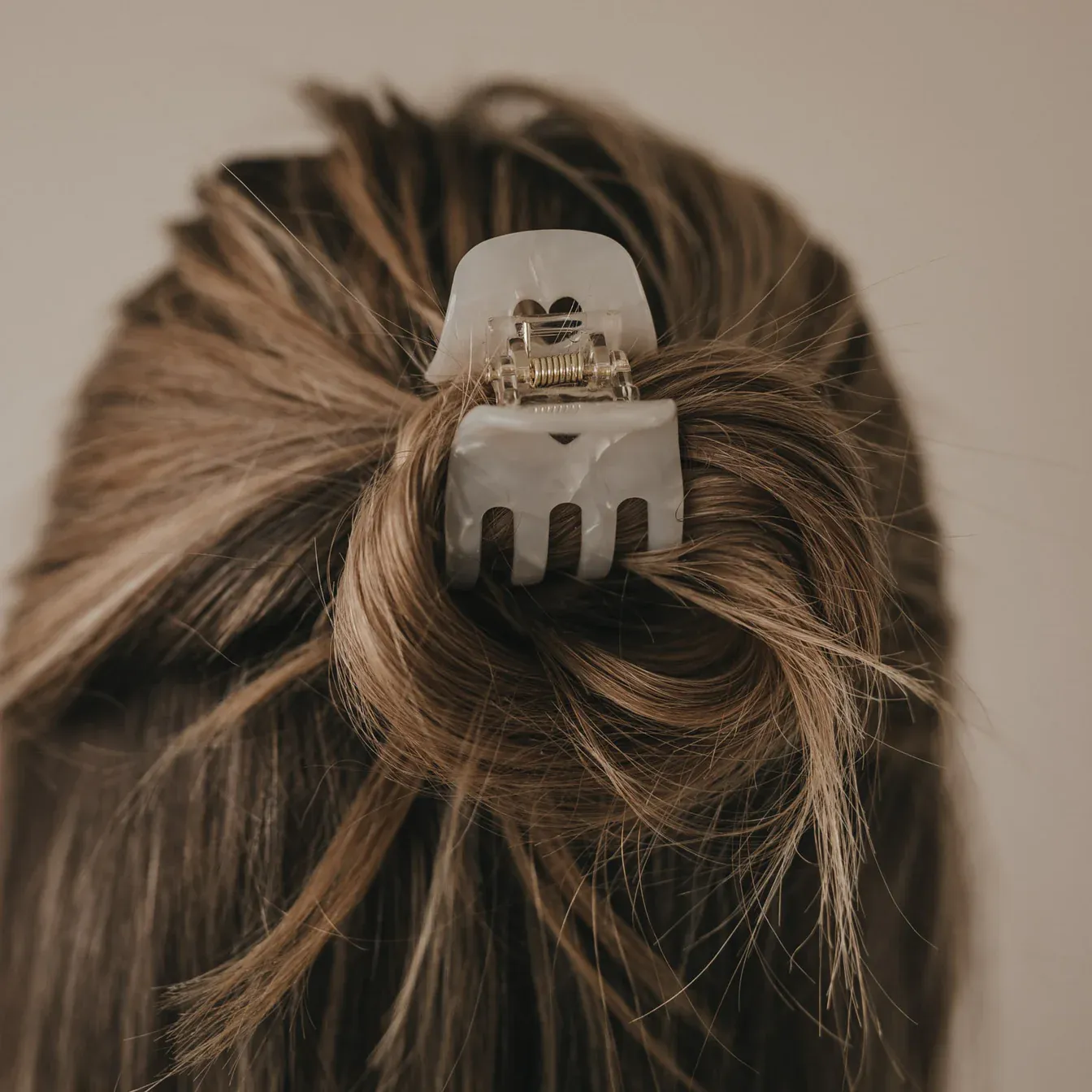 Haarspange klein Herz Pearl