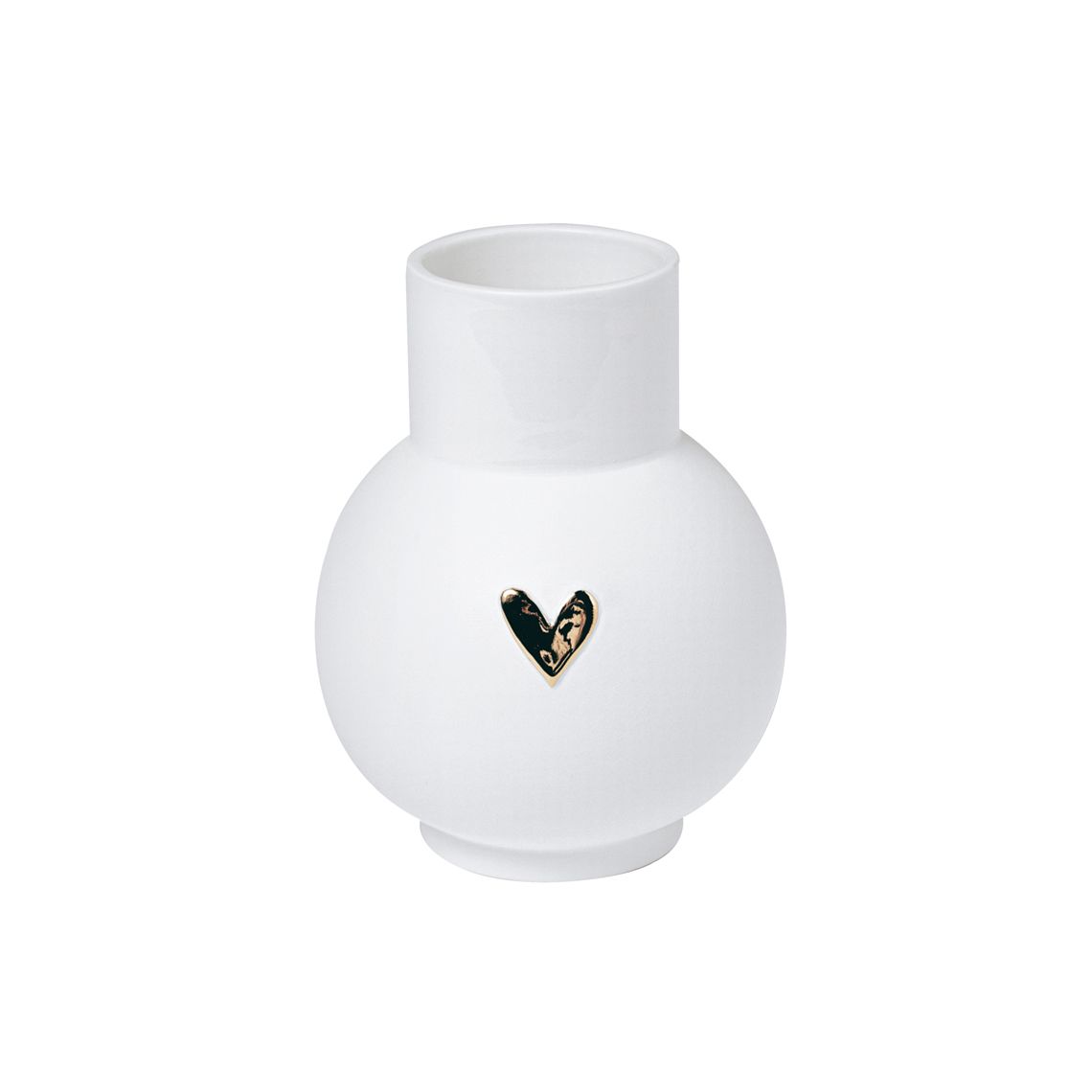 LOVELY. KUGELVASE &quot;HERZ GOLD&quot;