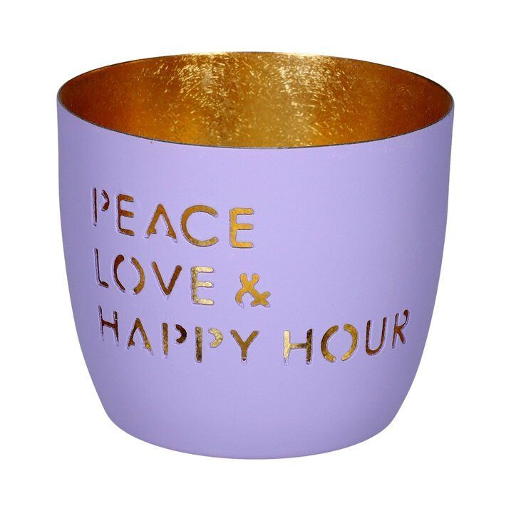 MADRAS WINDLICHT MOTIV: PEACE, LOVE &amp; HAPPY HOUR