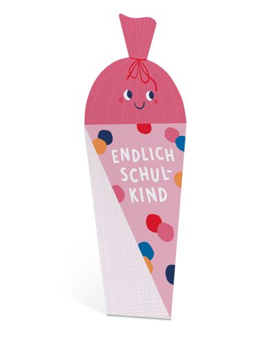 Maxi-Schultüte Schulanfang Endlich Schulkind rosa