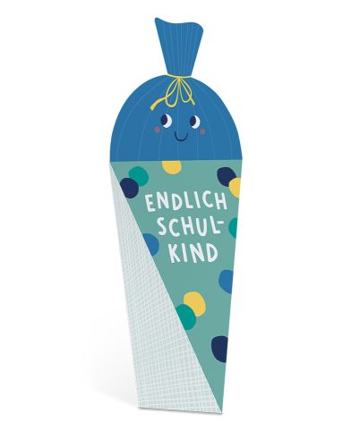 Maxi-Schultüte Schulanfang Endlich Schulkind blau