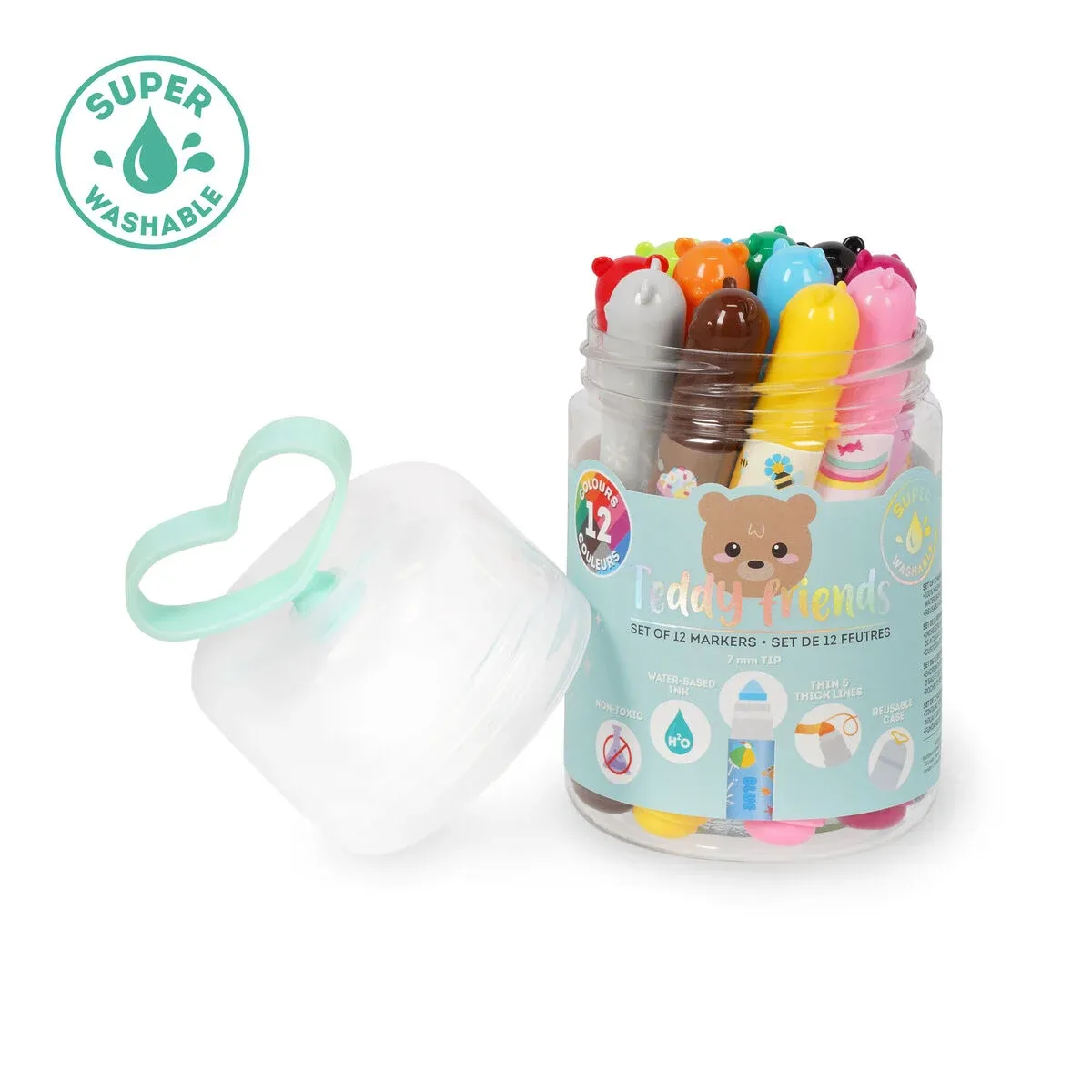 Set mit 12 Filzstiften - Teddy Friends