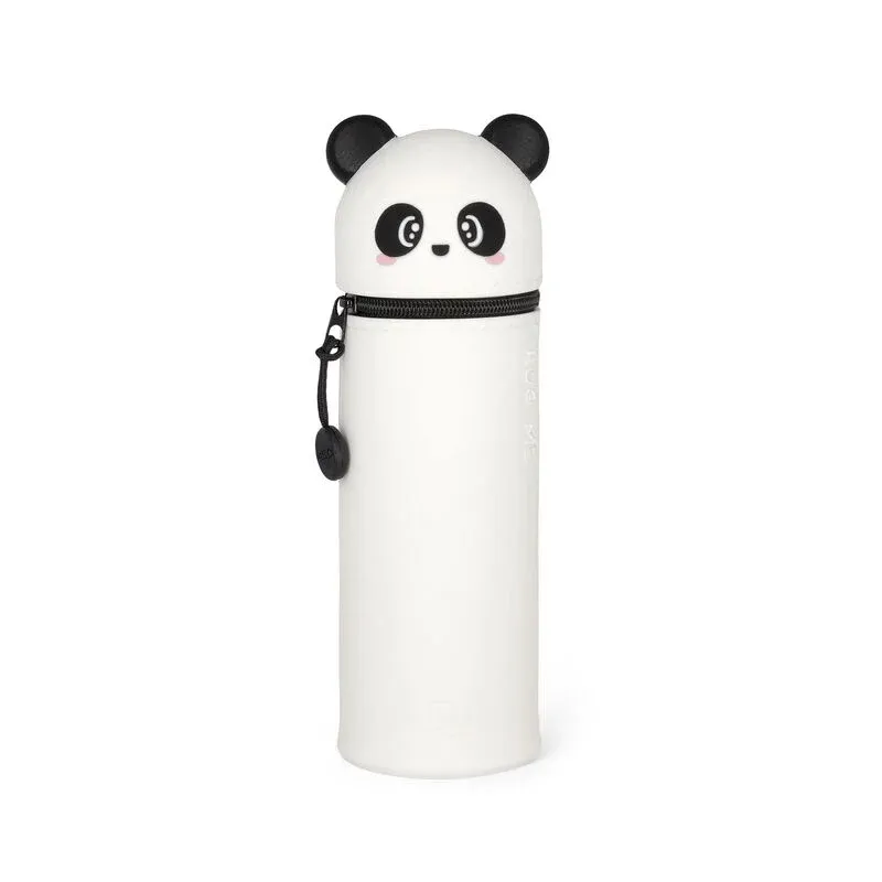 2-in-1-Federmäppchen aus Silikon - Kawaii PANDA