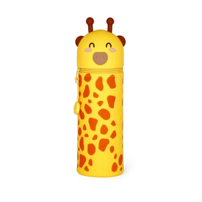 2-in-1-Federmäppchen aus Silikon - Kawaii GIRAFFE