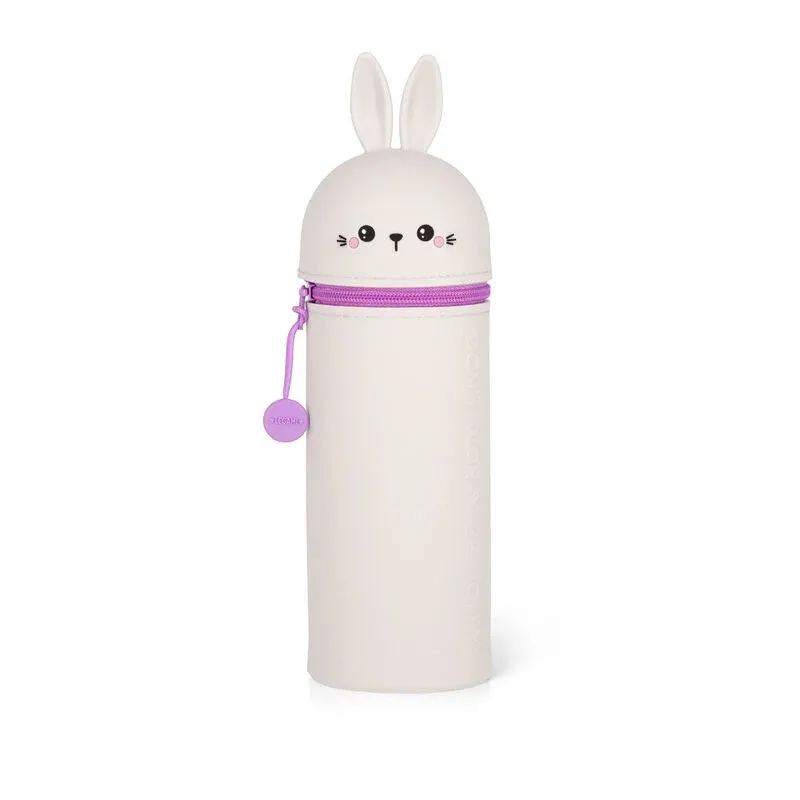 2-in-1-Federmäppchen aus Silikon - Kawaii HASE