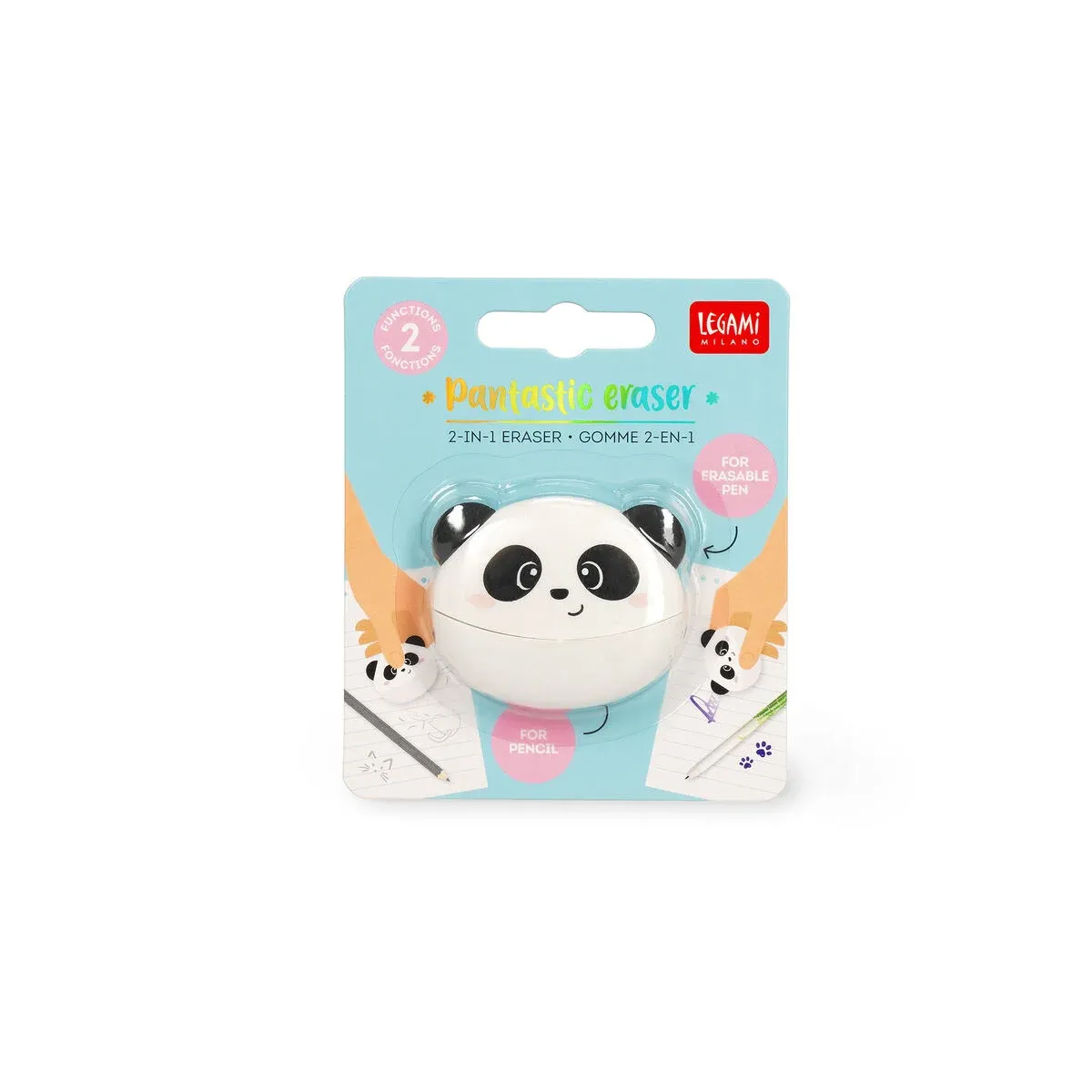 2-in-1-Radiergummi - PANDA