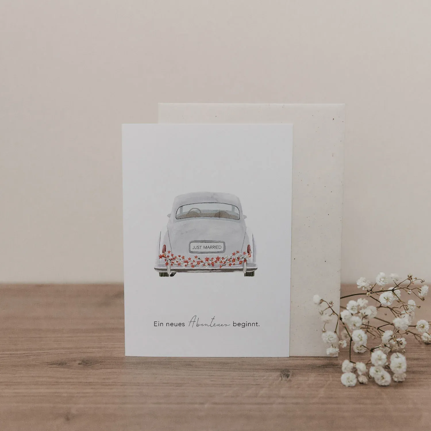 Klappkarte Hochzeitsauto