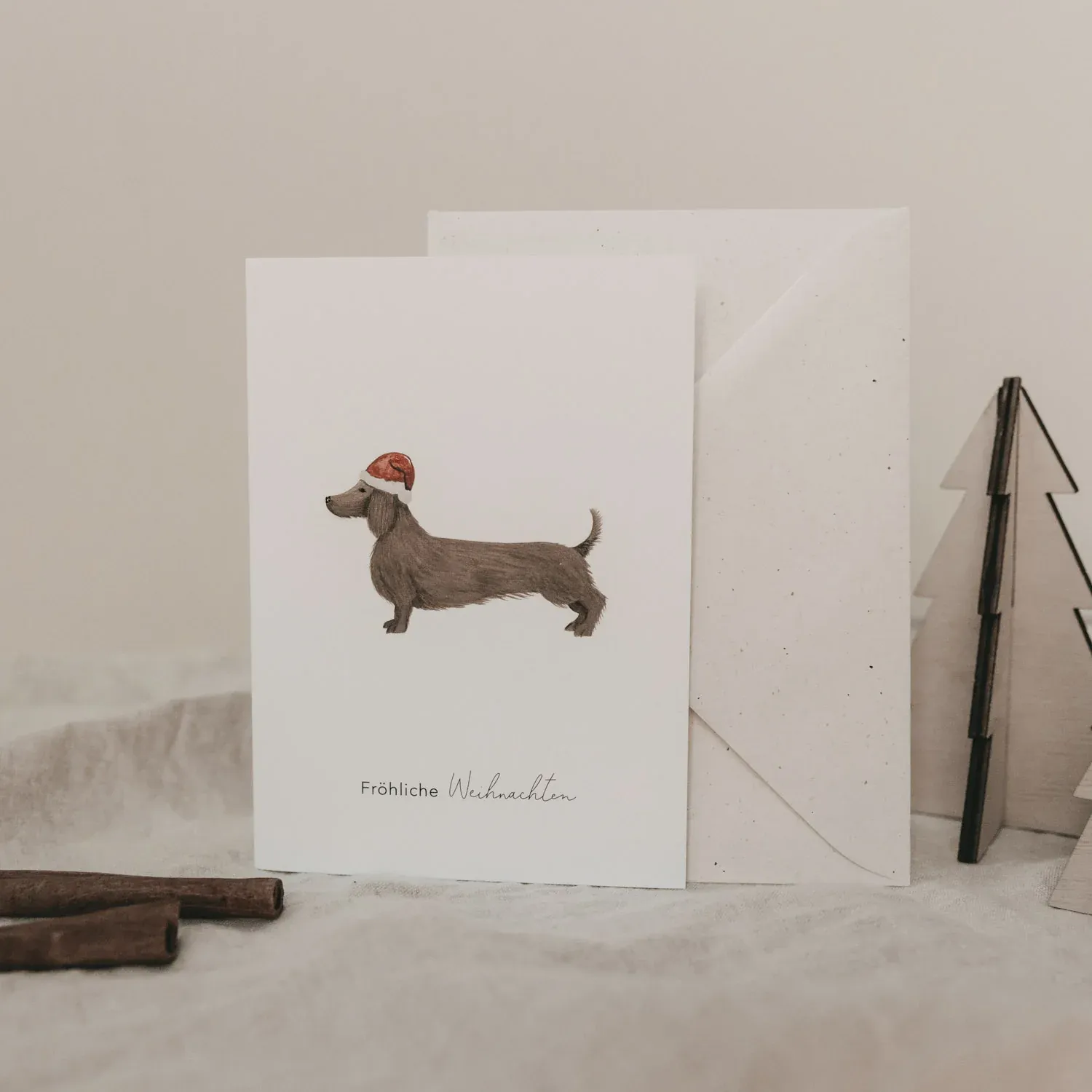 Klappkarte Weihnachtsdackel
