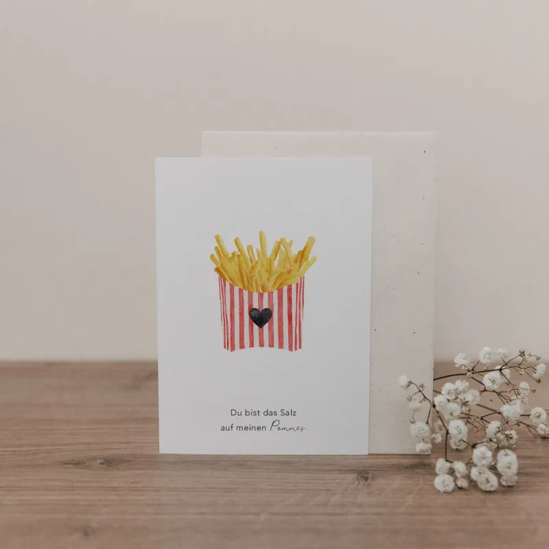 Klappkarte Pommes