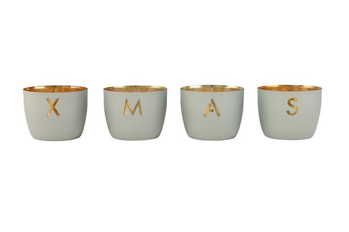 MADRAS WINDLICHT 4ER SET GRAU MOTIV: XMAS