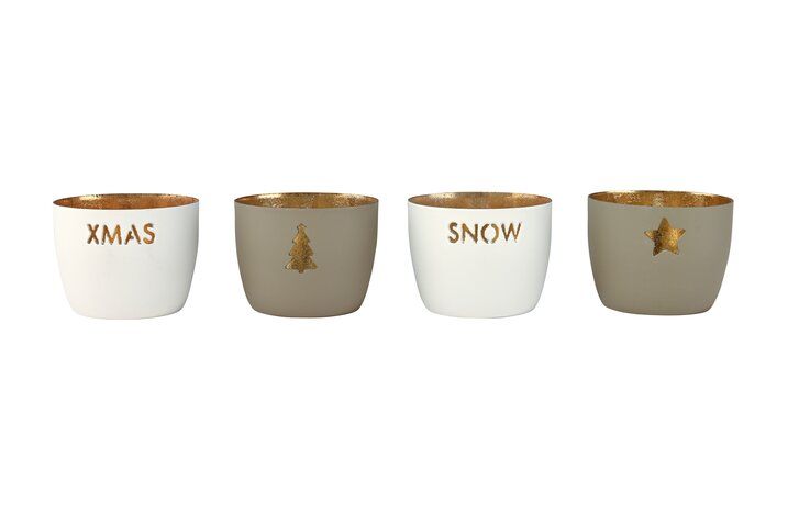MADRAS WINDLICHT 4ER SET MIT X-MAS MOTIVEN