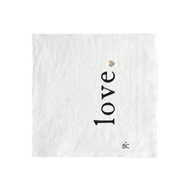 Bastion Collections - Servietten klein &quot;LOVE&quot;