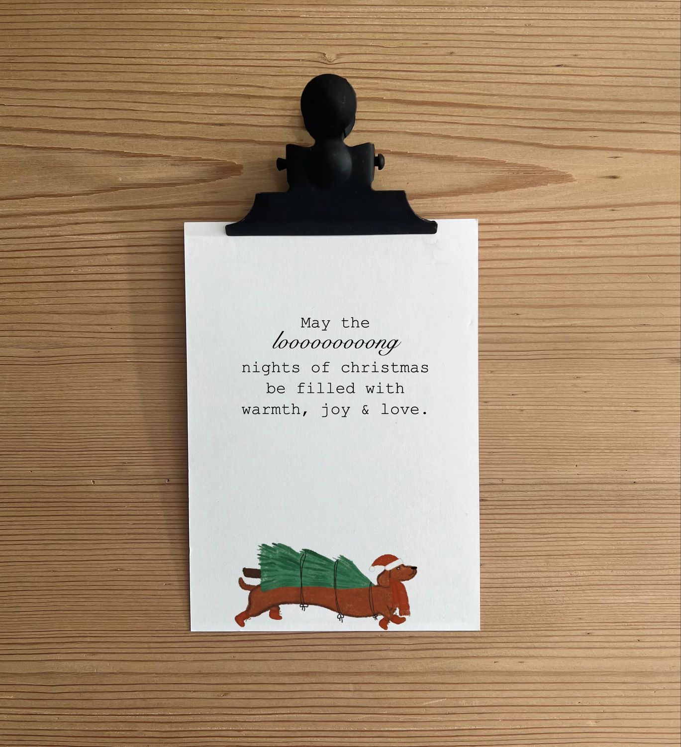 Karte – Weihnachtsdackel