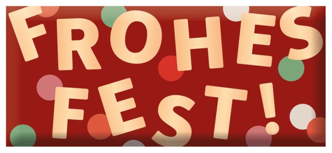 Schoko 30g Weihnachten Frohes Fest! Goldveredelung