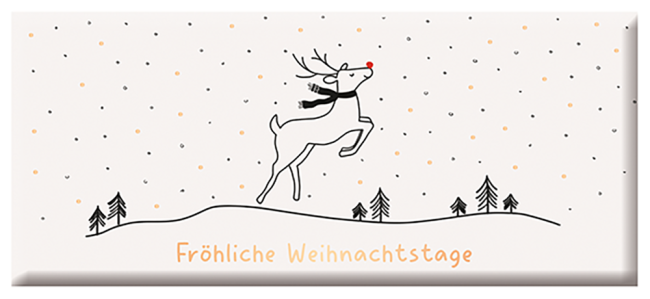 Schoko 30g Weihnachten Fröhliche Weihnachtstage Goldveredelung