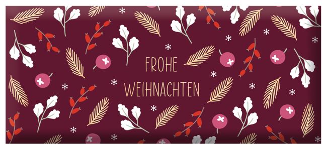 Schoko 30g Weihnachten Frohe Weihnachten Goldveredelung (Zweige)