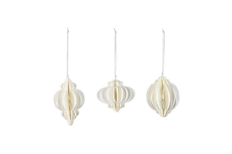 Papieranhänger klein weiß