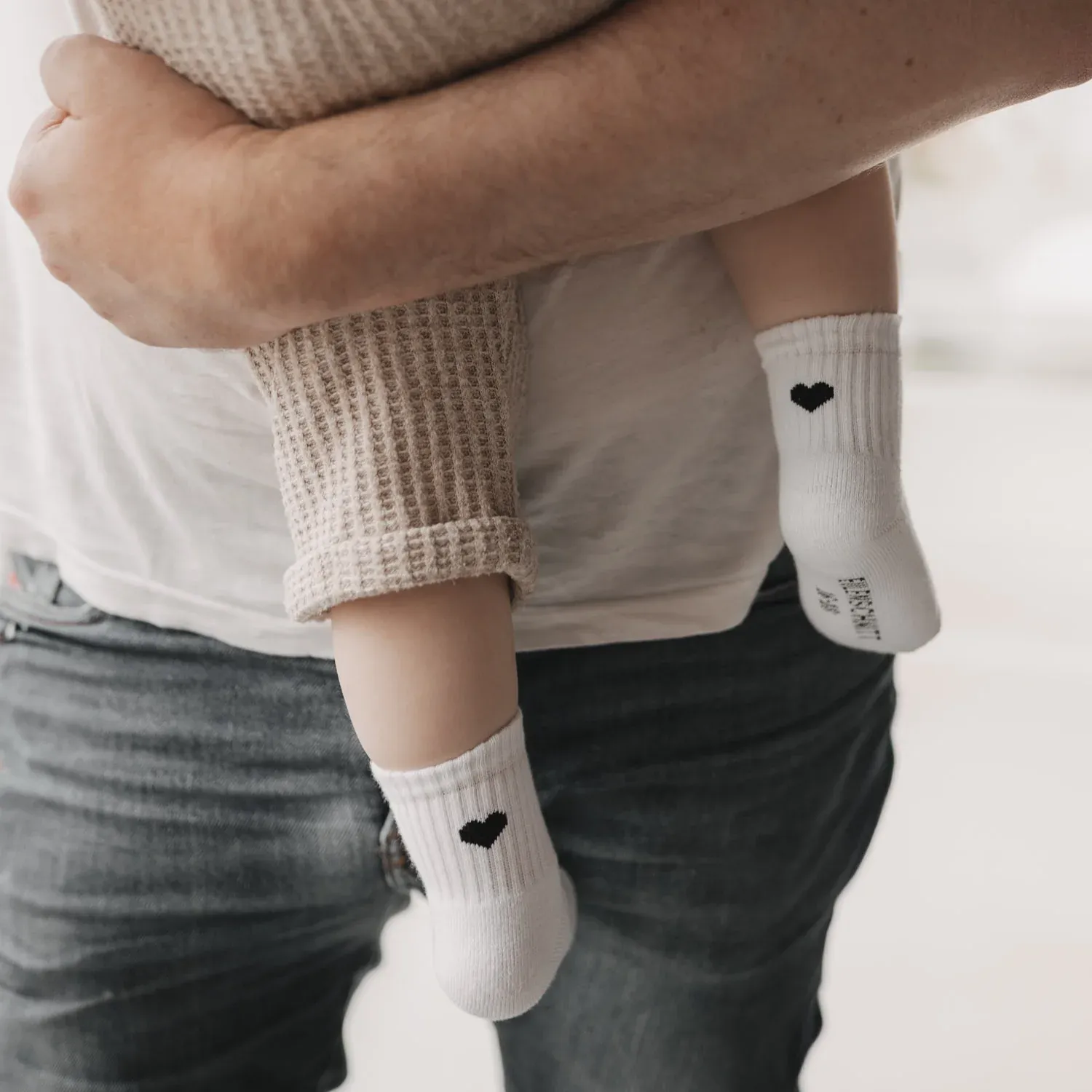 Babysocken Herz schwarz