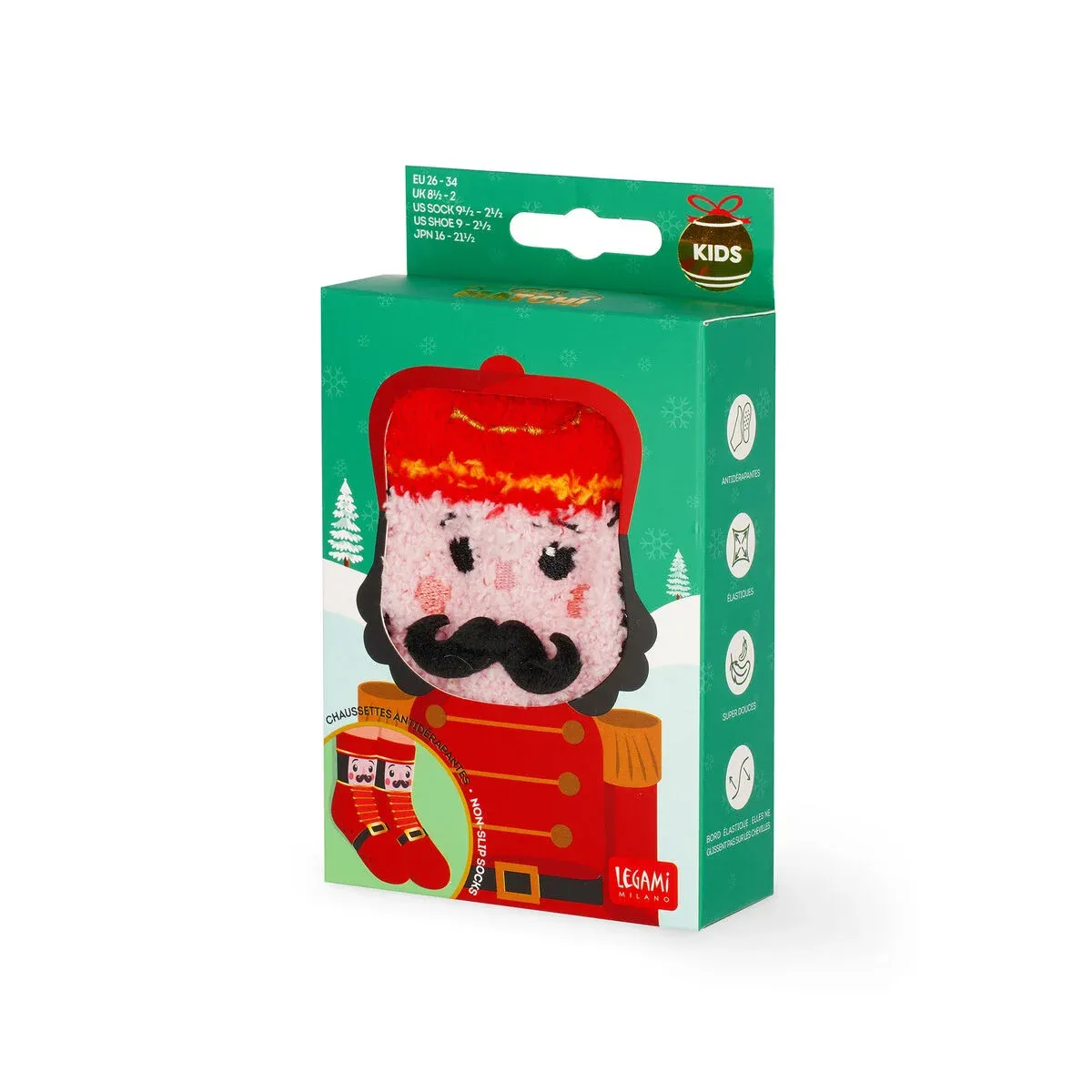Rutschfeste Socken für Kinder Nussnacker