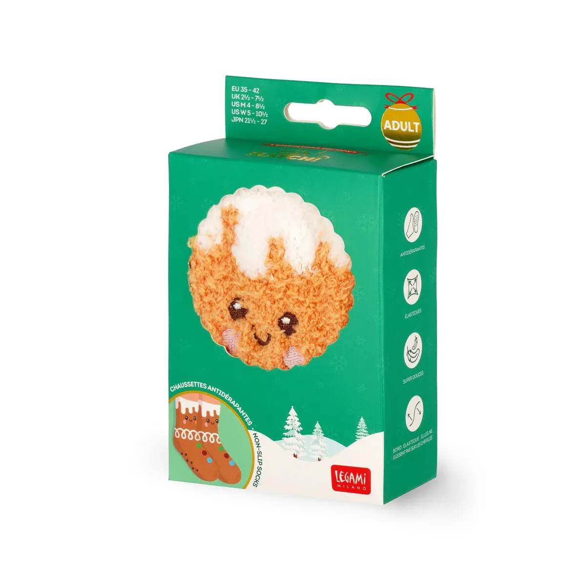 Rutschfeste Socken für Kinder Lebkuchenmann