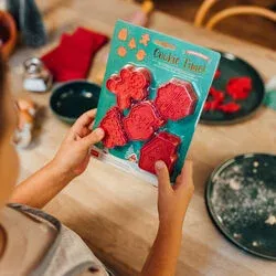 5er-Set Plätzchenformen mit Stempel - Cookie Time!