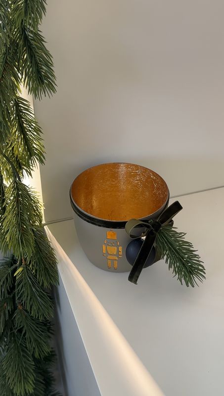 Windlicht Nussknacker mit Deko