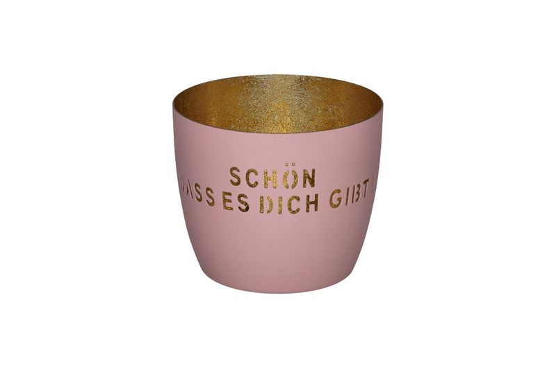 MADRAS WINDLICHT MOTIV: SCHÖN DASS ES DICH GIBT ROSA