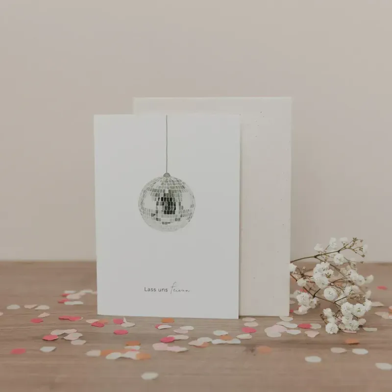 Klappkarte Diskokugel