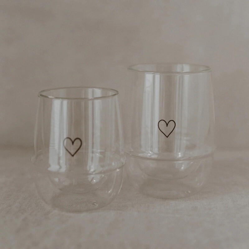 Doppelwandiges Glas Herz
