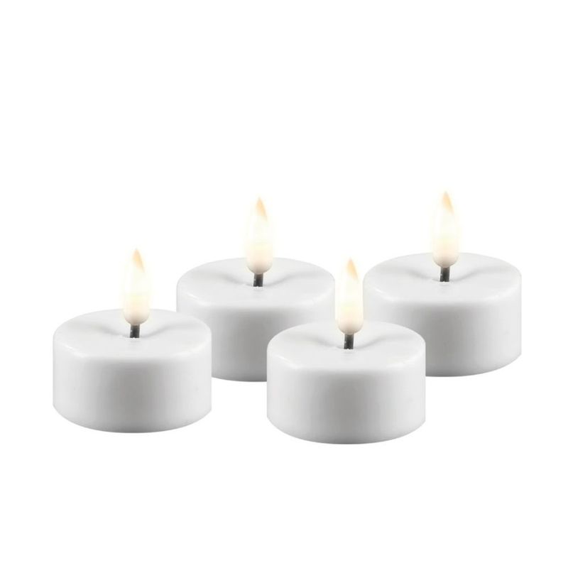 LED Miniteelicht weiß  - 4er Set
