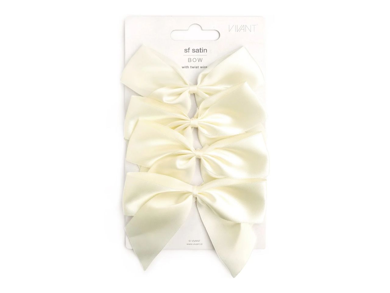 Schleife Satin am Draht 4er Set