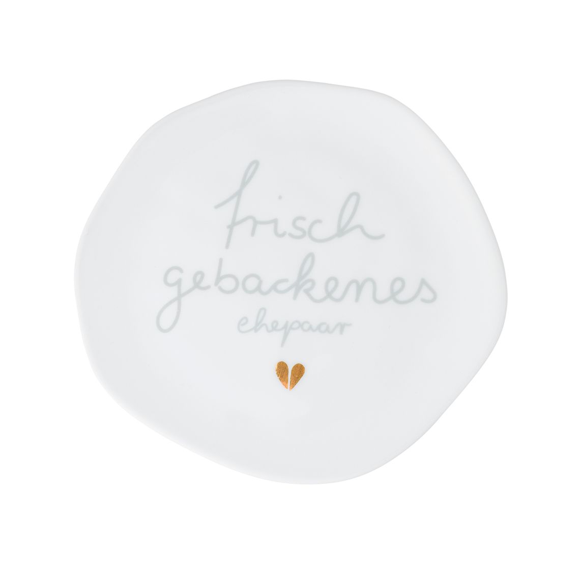 HOCHZEIT. KLEINER TELLER "FRISCH GEBACKENES EHEPAAR"