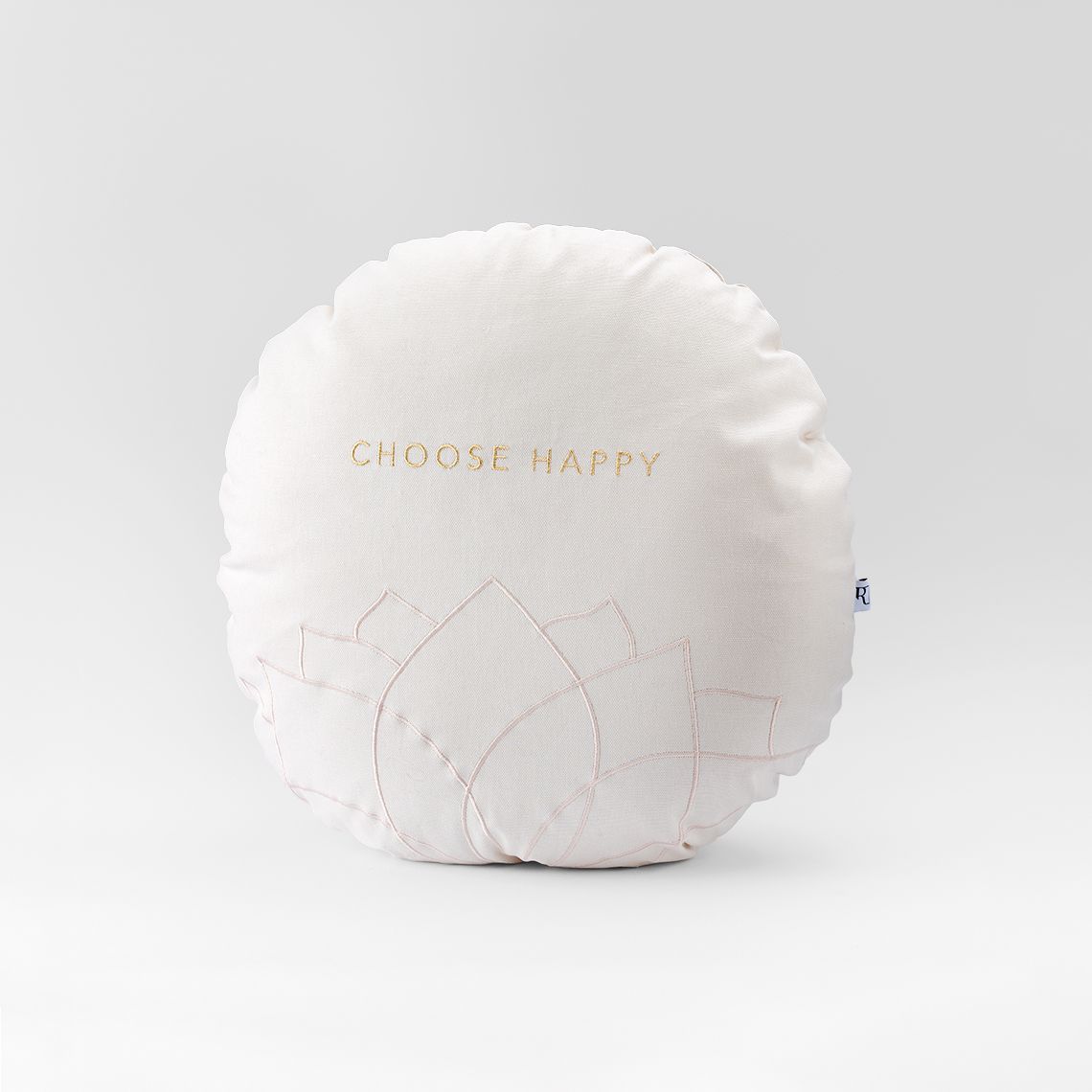 ZEN SPIRIT. KISSEN RUND "CHOOSE HAPPY"