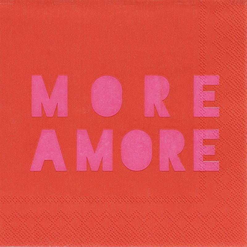 COCKTAILSERVIETTEN "MORE AMORE"
