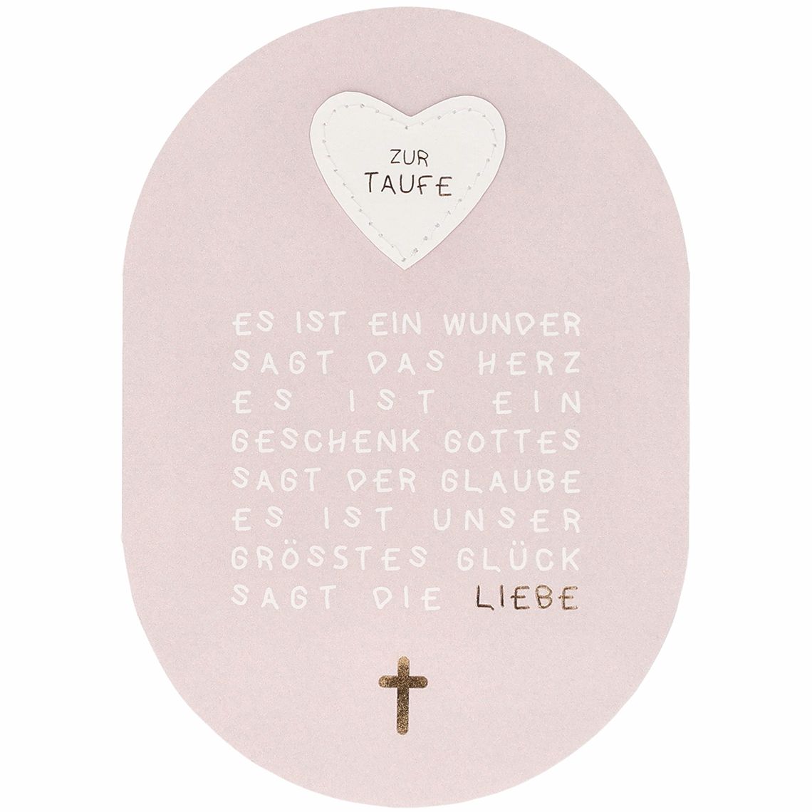 OVALE TAUFKARTE "ES IST EIN WUNDER"
