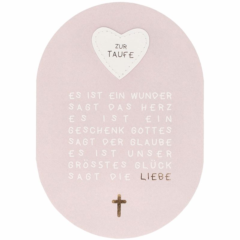 OVALE TAUFKARTE "ES IST EIN WUNDER"