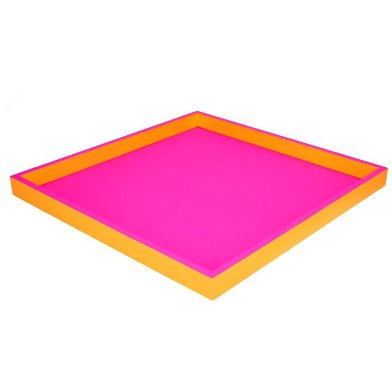 TABLETT QUADRATISCH 2 FARBIG: NEON PINK/ NEON ORANGE