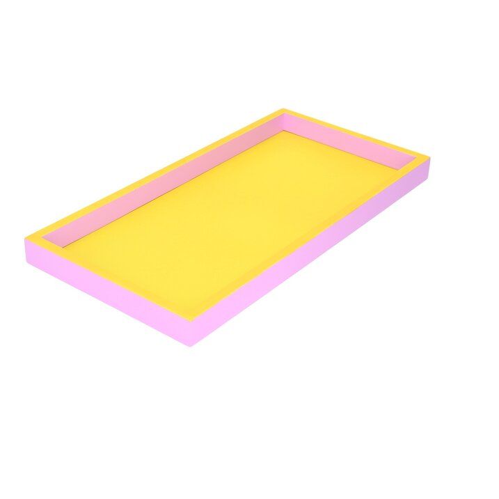 TABLETT RECHTECKIG 2 FARBIG: GELB/ROSA