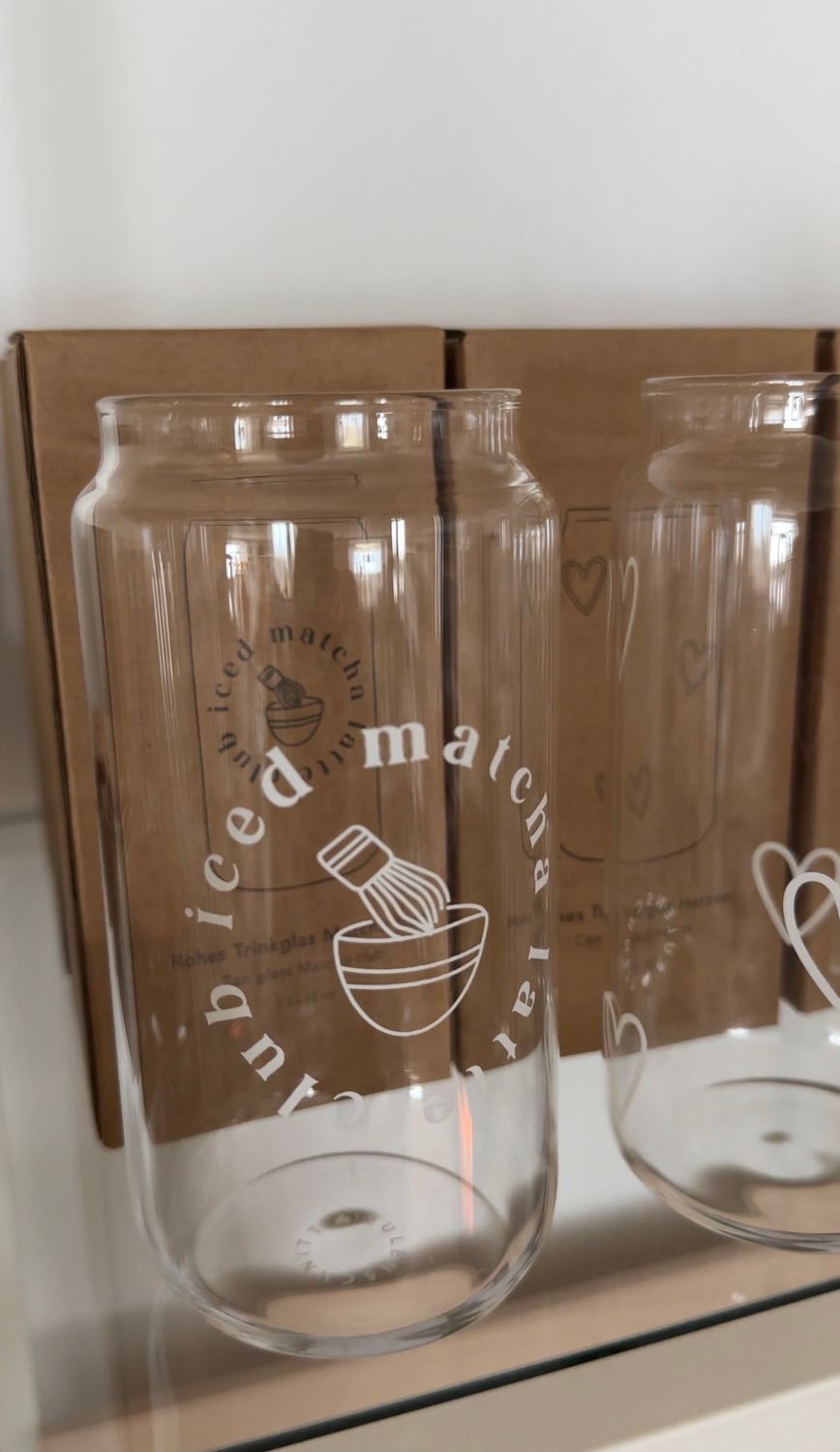 Hohes Trinkglas Matcha