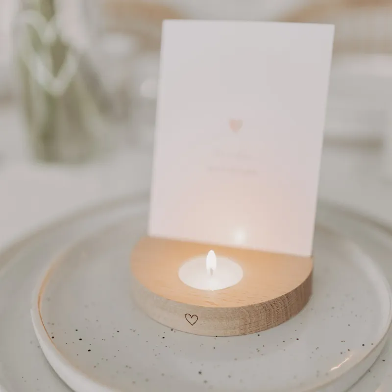 Teelicht-Kartenhalter Herz