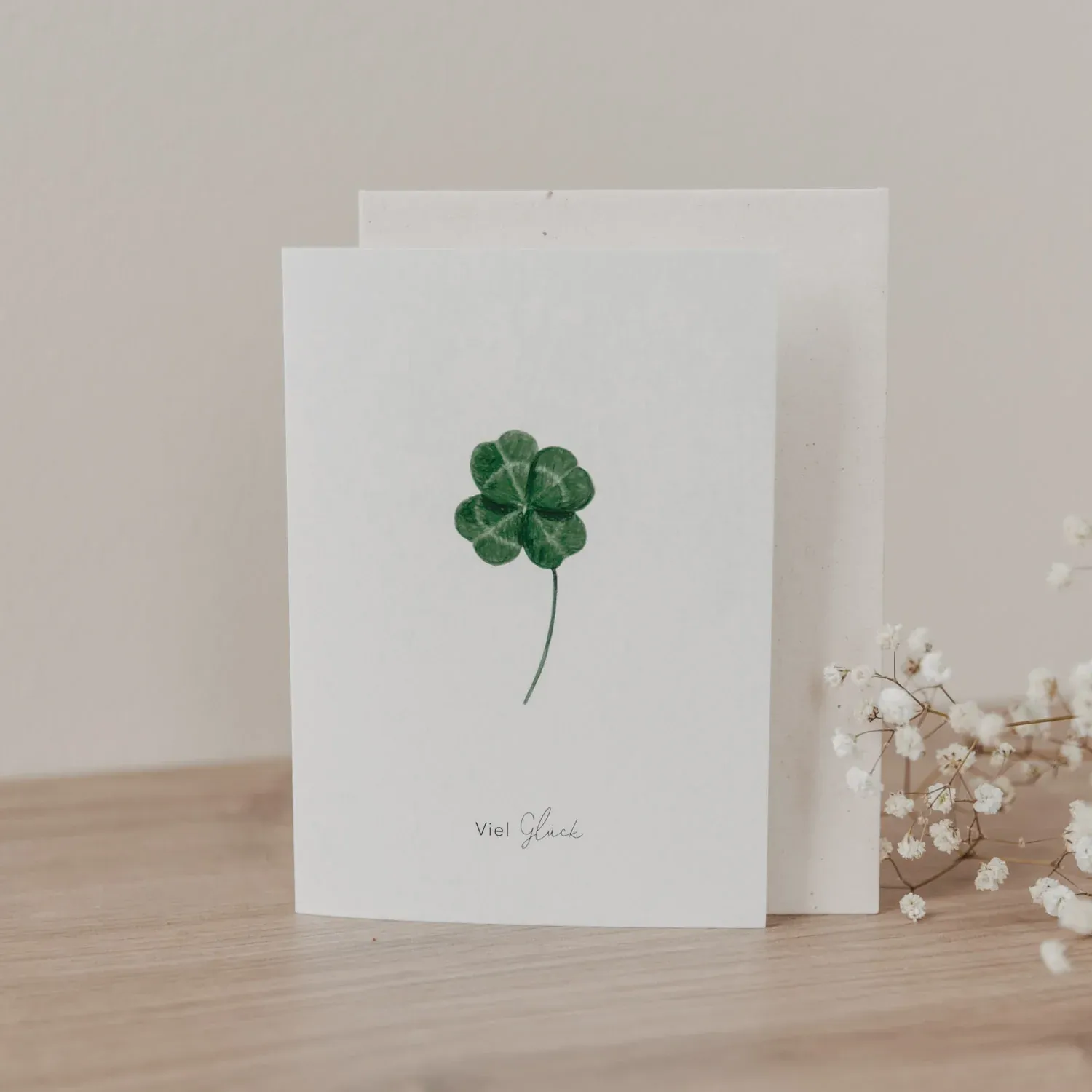 Klappkarte Glücksklee