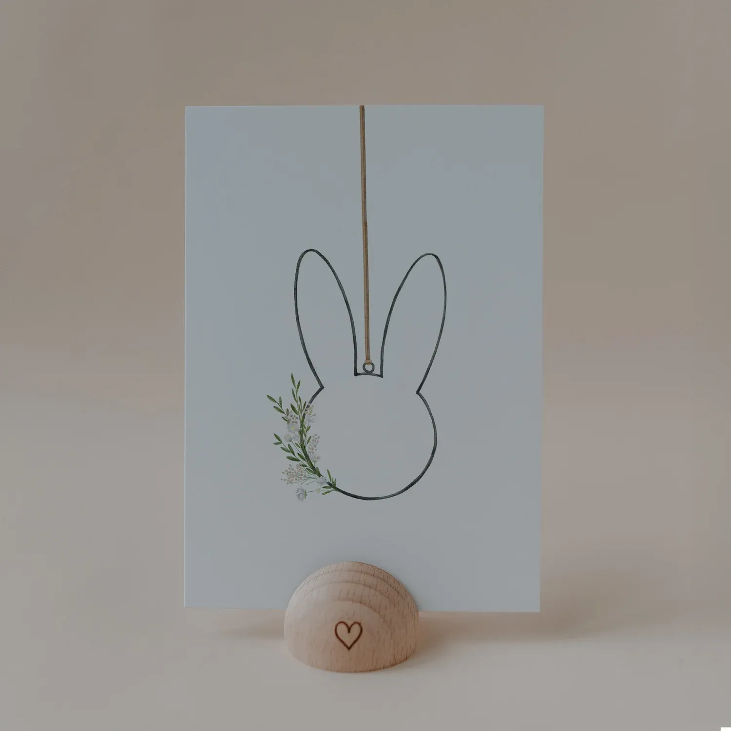 Aquarellkarte Easter Wreat