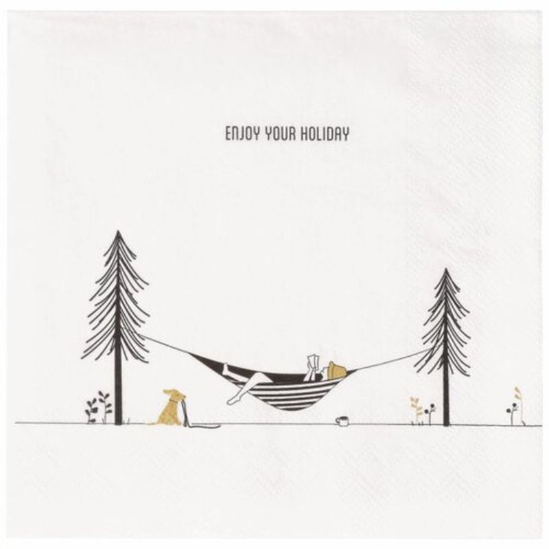 SERVIETTE "Enjoy your holiday" Camping
