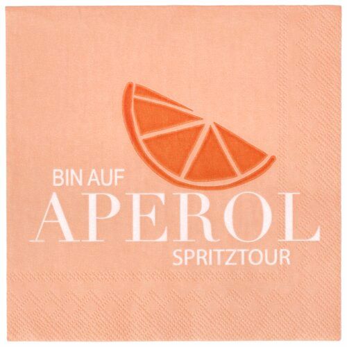 COCKTAILSERVIETTEN ''Bin auf der Aperol Spritztour''